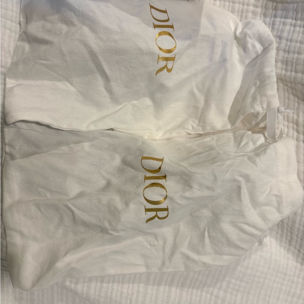 DIOR J'adior slingback gold macramé-effect d-lace butterfly motif short heel - Picture 9 of 9